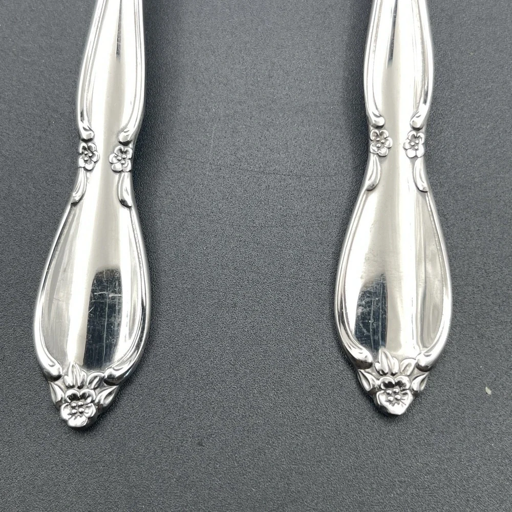 Lot of‎ 5 Oneida Community Chantelaine Stainless Oval Soup Spoons Flatware